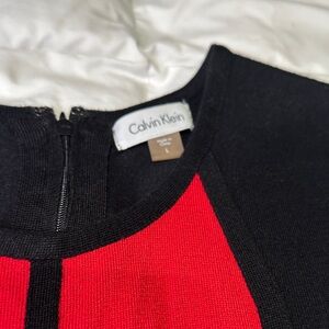 Calvin Klein Black and Red Dress